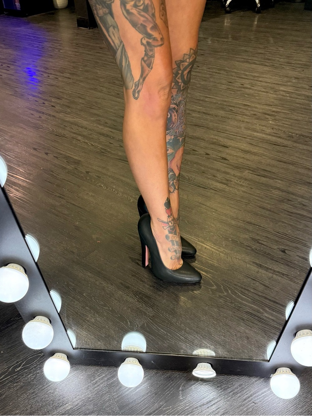 Bettie Page Jeffrey Campbell - RARE Spectacle Black 6” Heel Pumps - Women’s 10
